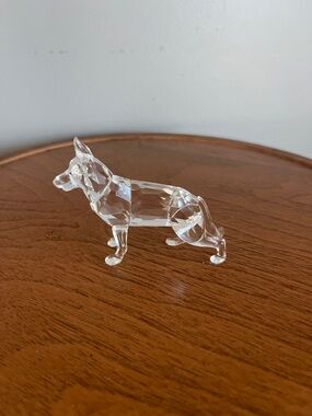 Signed Swarovski German Shepherd Figurine